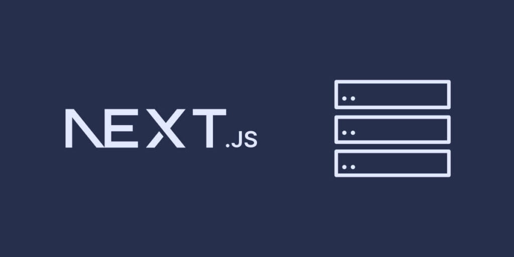 Next logo with a vector graphic that depicts a server stack