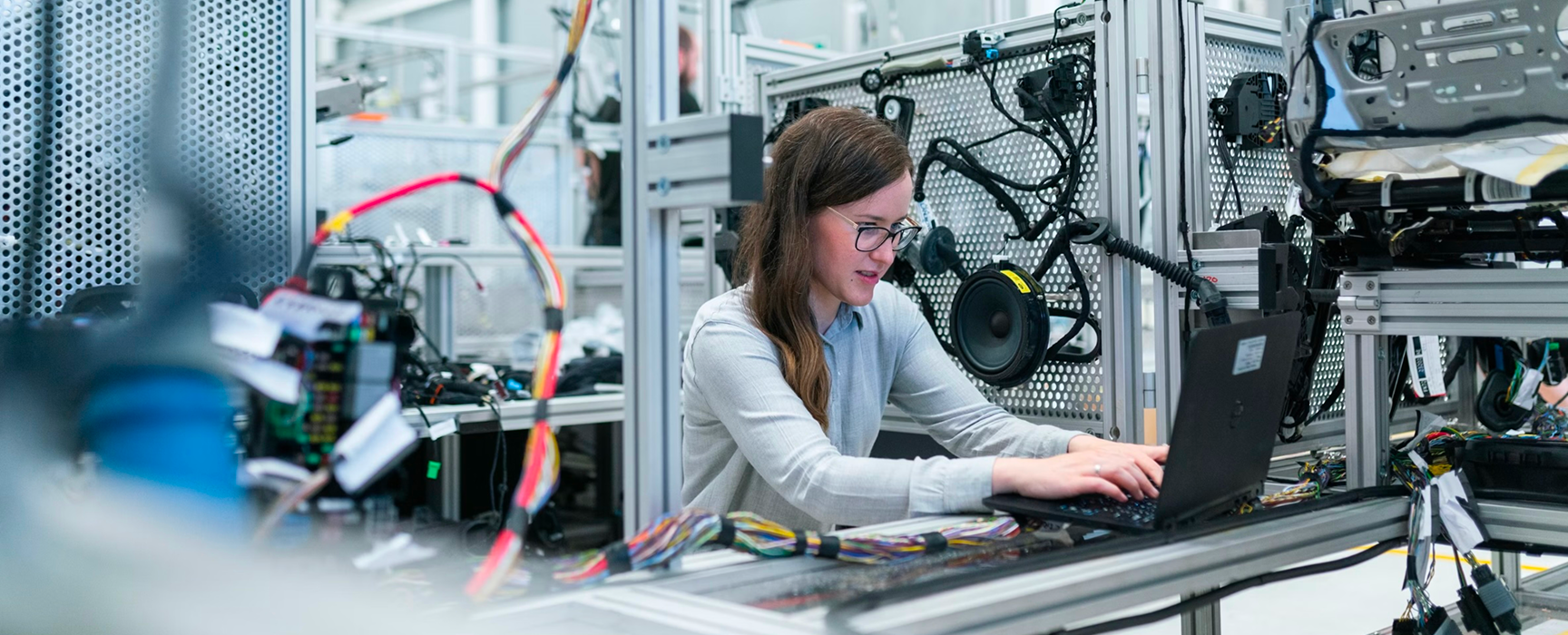 Engineer working in an industrial setting