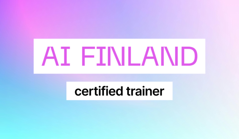 AI Finland's certified trainer